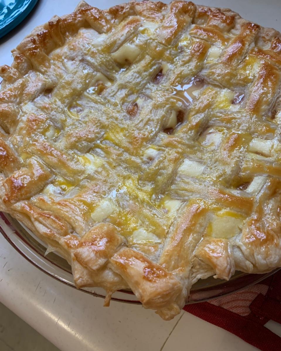 黄桃乳酪派peach &cream cheese pie