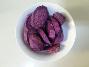 椰香紫薯糯米糍的做法 步骤1