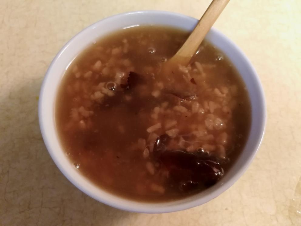 红枣红豆红糖粥