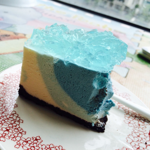 蓝色の海洋酸奶慕斯蛋糕