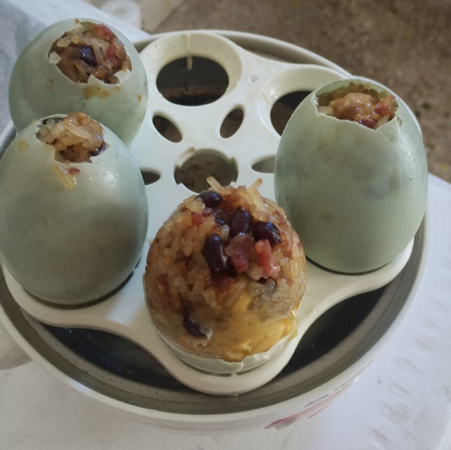 咸鸭蛋蒸糯米