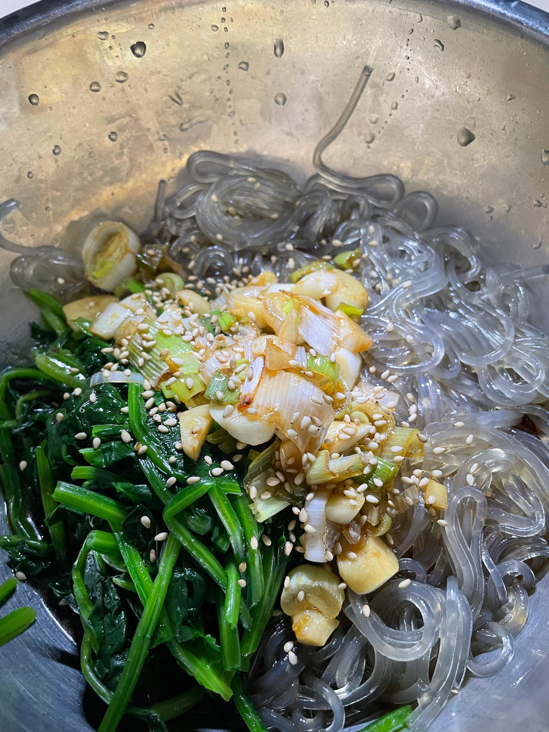 低脂清爽凉拌粉丝菠菜