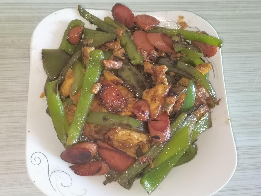 青椒火腿炒鸡蛋
