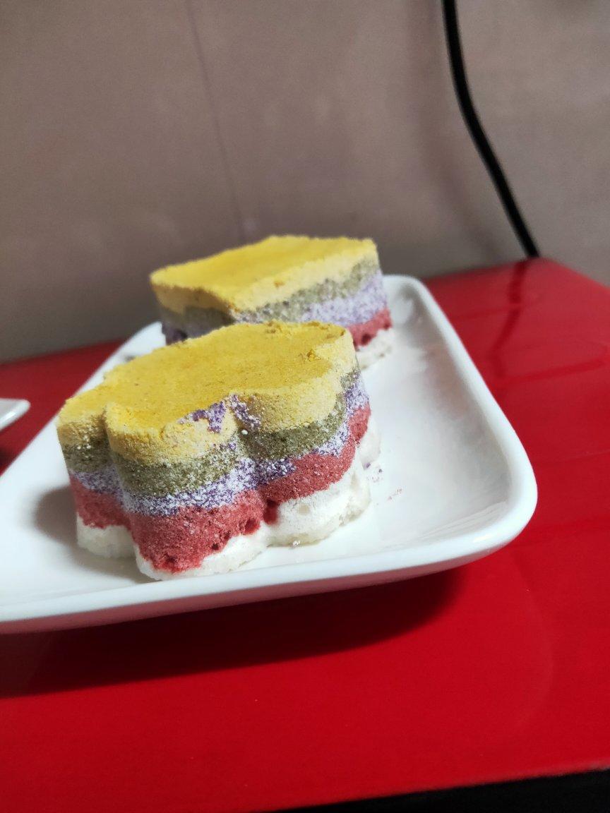 重阳节，带你做💯无添加五彩重阳糕🍰