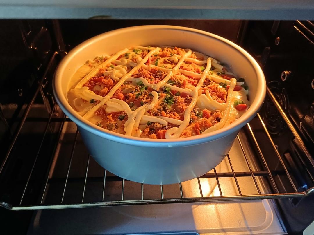 火腿香葱肉松蛋糕