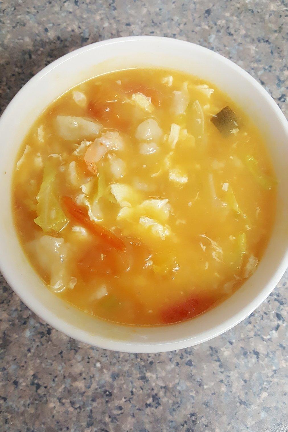 西红柿鸡蛋疙瘩汤