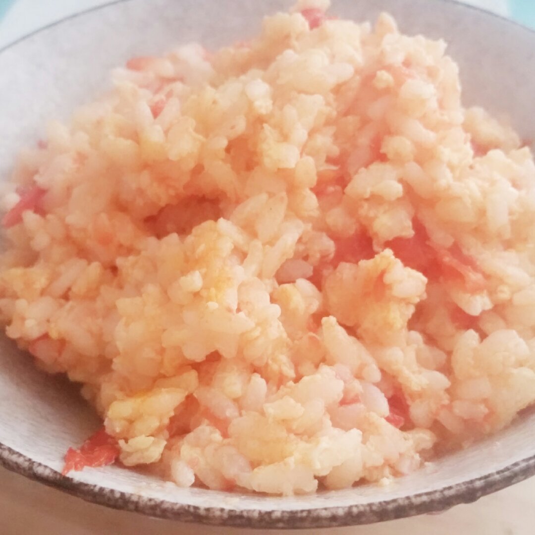 红色系茄汁炒饭