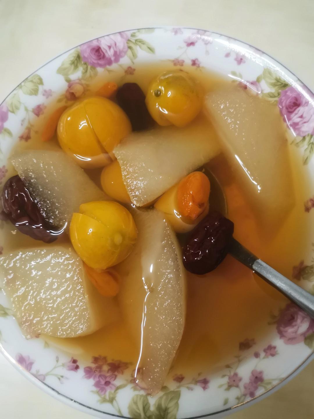 金桔雪梨汤
