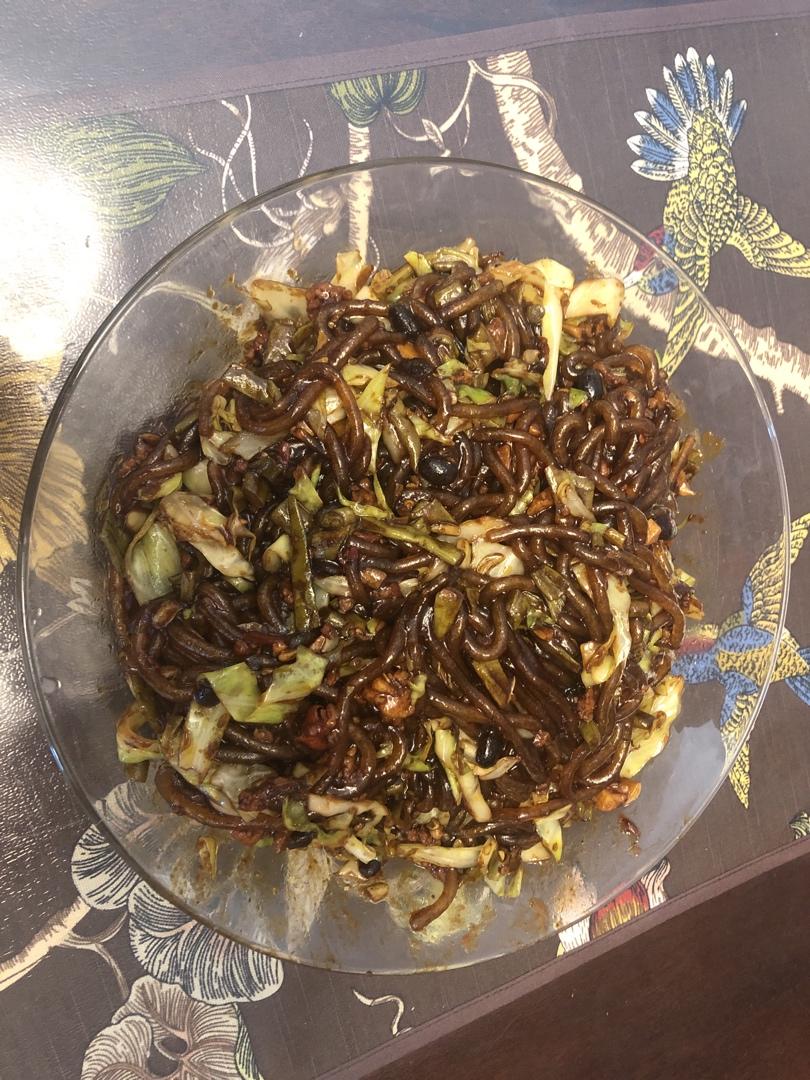 家常炒粉条，家常水晶粉的做法，好开胃呀