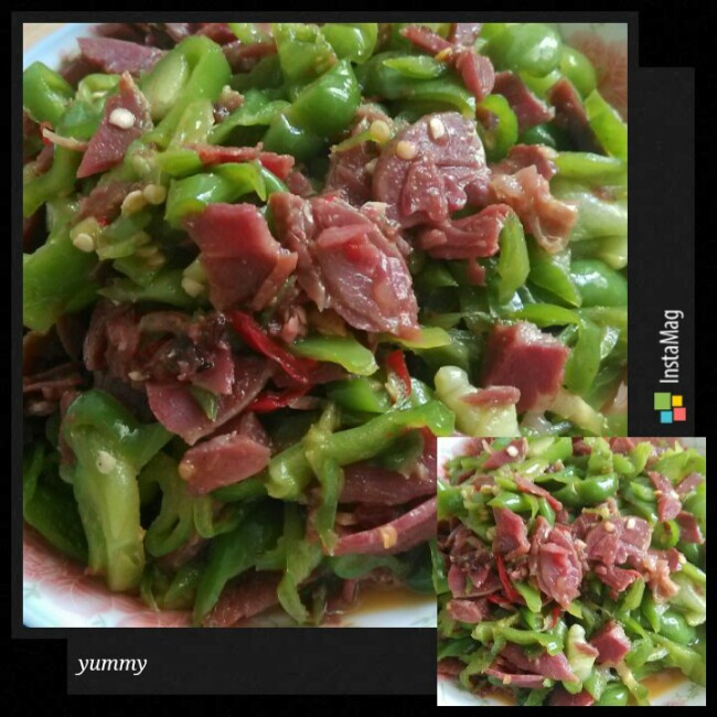 青椒小炒卤牛肉