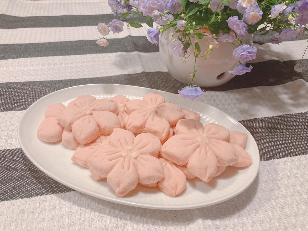 ♨️酥香味美🌸春之樱花曲奇，无需模具也能做