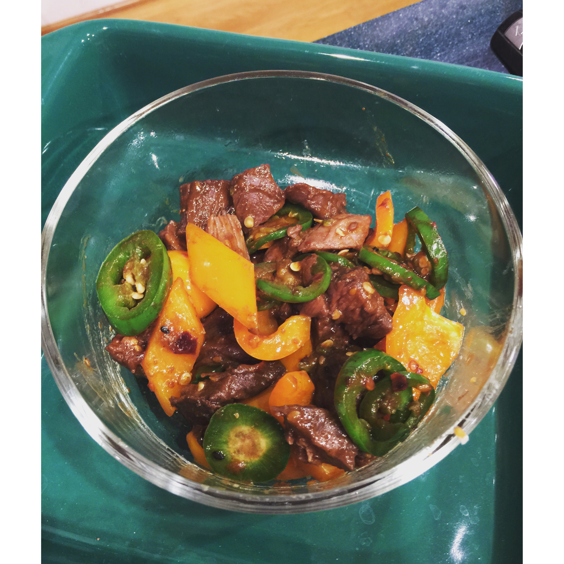 青椒小炒卤牛肉