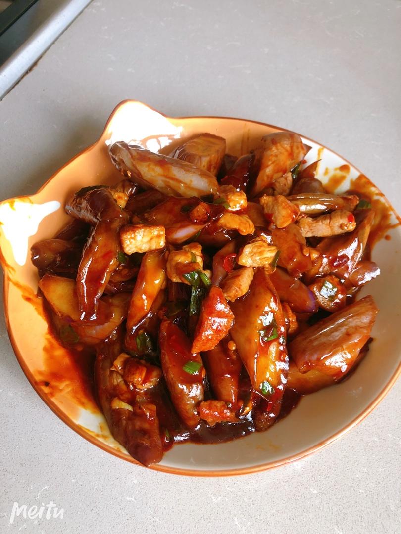 红烧肉沫茄子