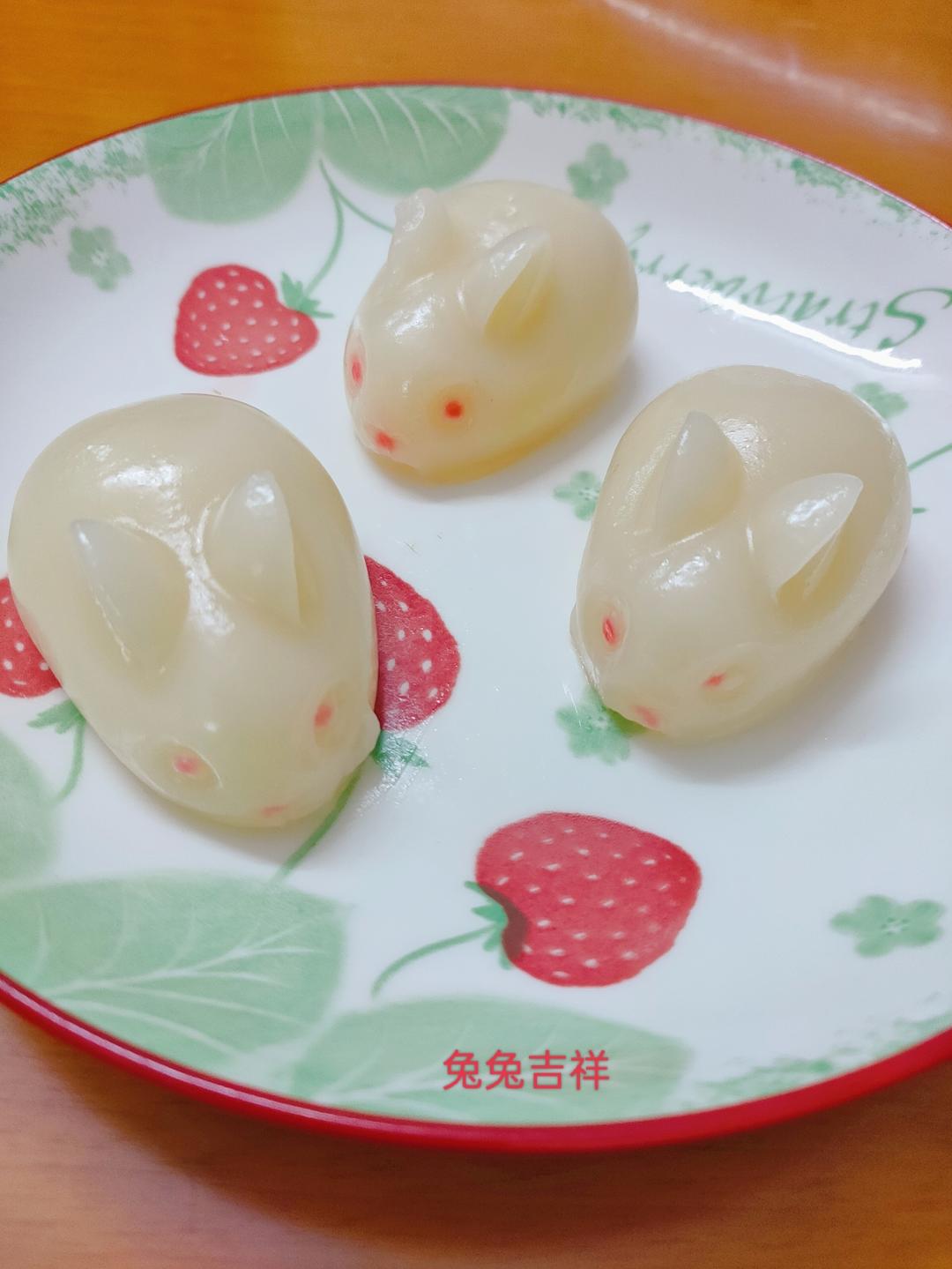 可爱应景的小兔子馒头
