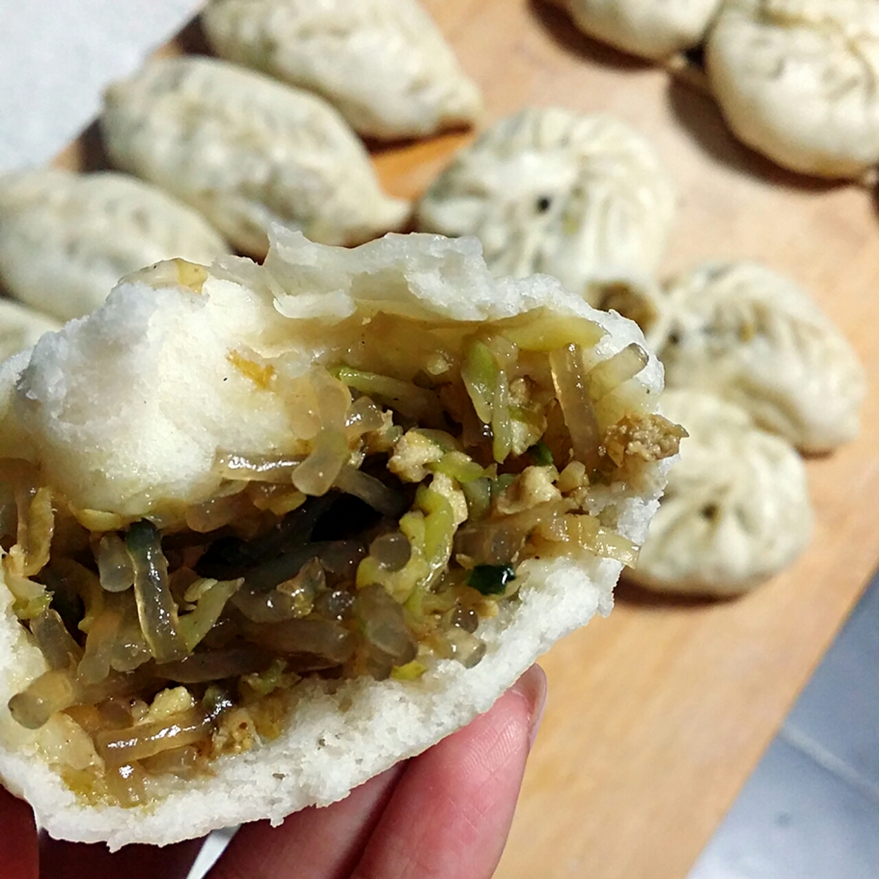 西葫芦鸡蛋素馅包子