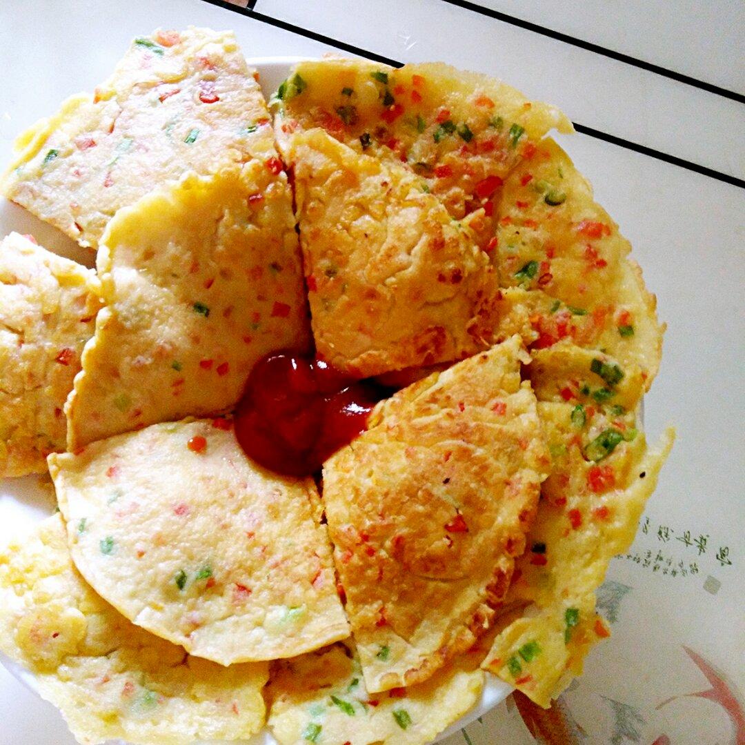胡萝卜葱花鸡蛋饼