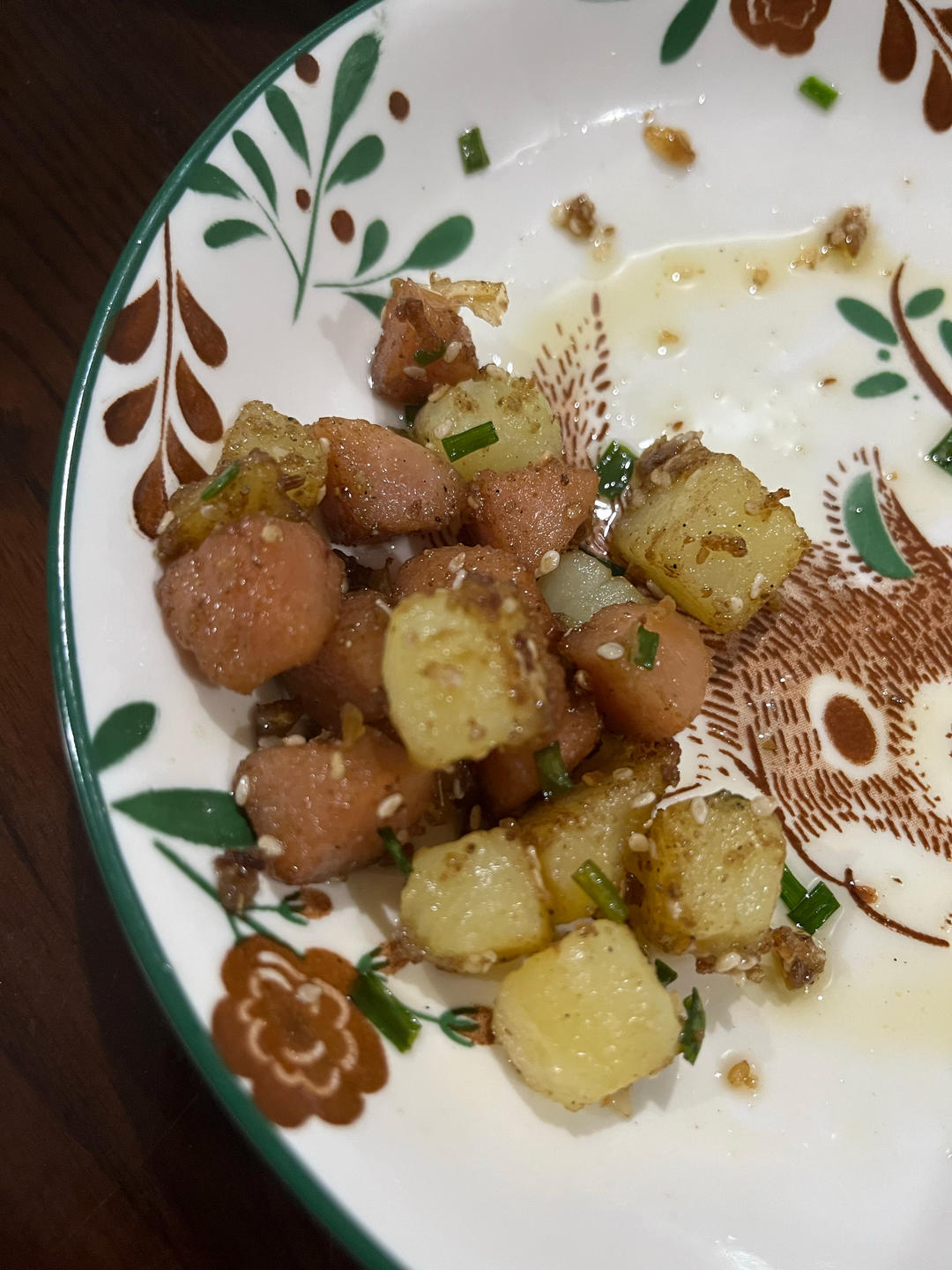 烧烤风味的土豆小香肠