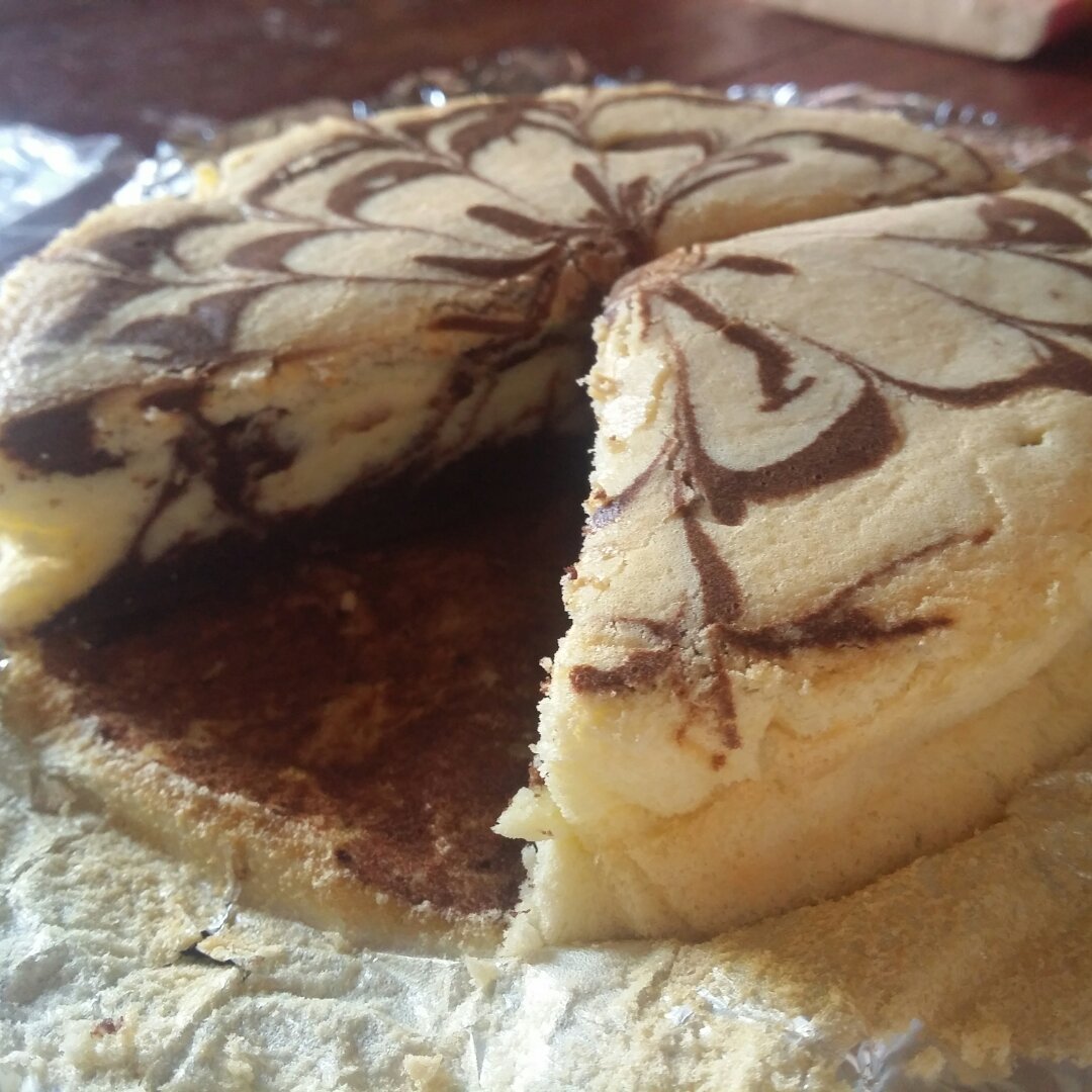 双色拉花戚风蛋糕