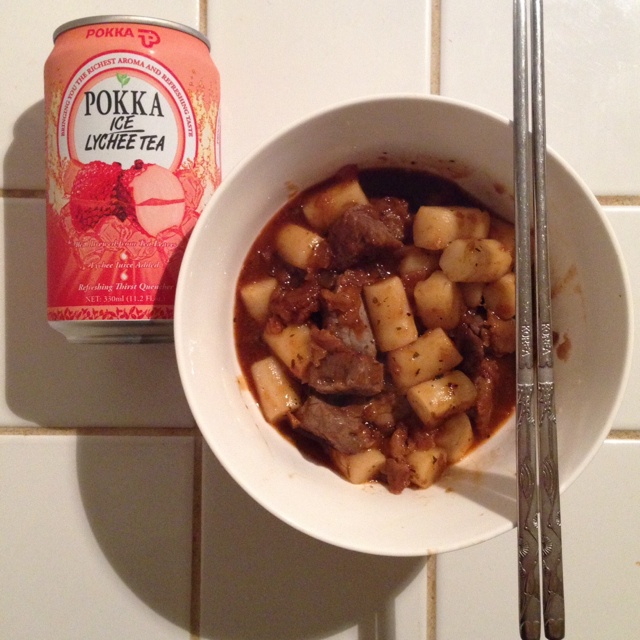 黑椒年糕牛肉粒