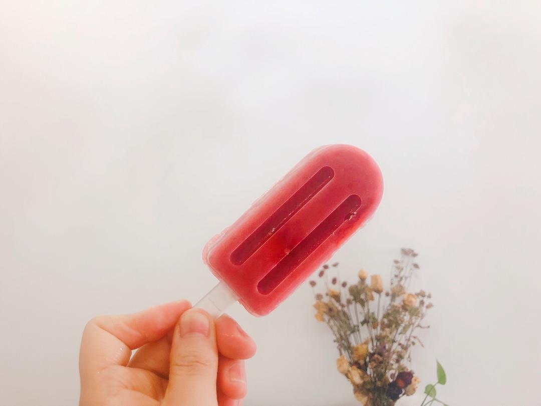 草莓牛奶冰棍丨健康·零食