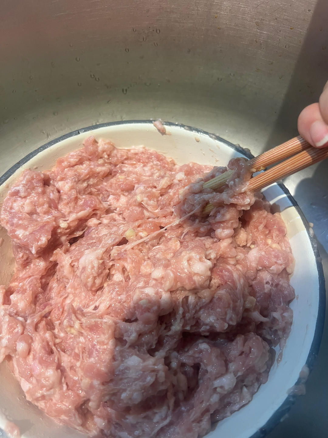 菜脯蒸肉饼的做法 步骤3