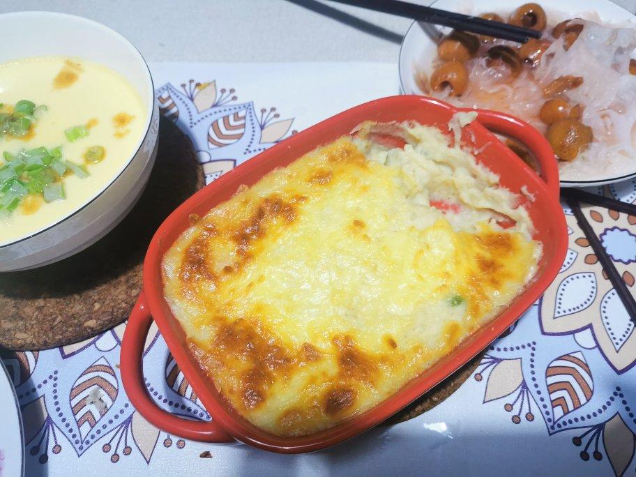 香浓芝士焗土豆泥（超有料）
