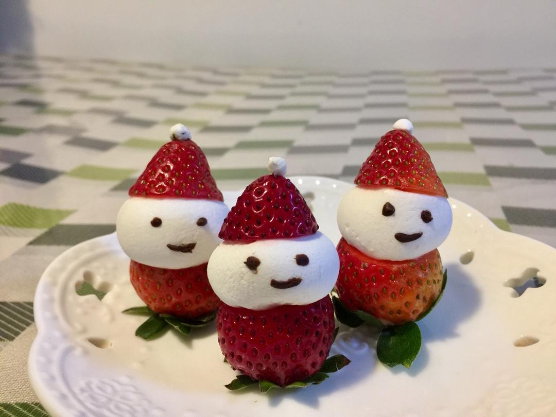 超简单草莓圣诞老人