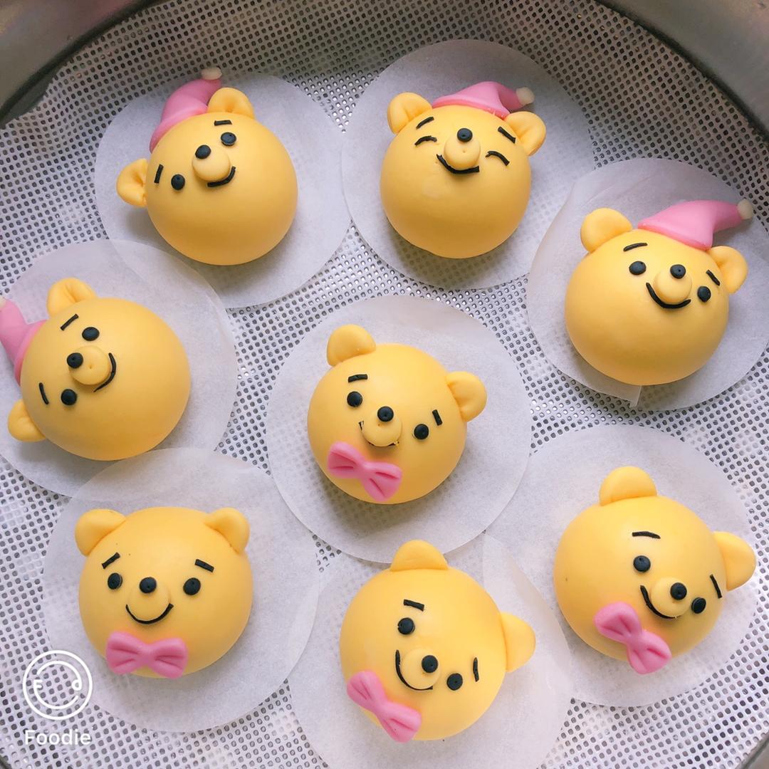 维尼小熊卡通馒头（南瓜馒头）