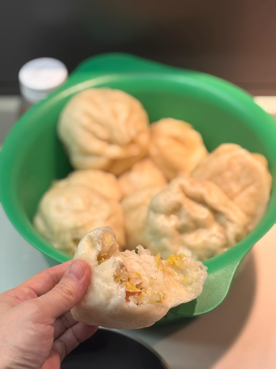 白菜豆腐素馅包子
