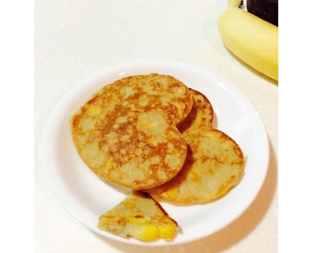 【早餐】香蕉玉米鸡蛋饼的做法