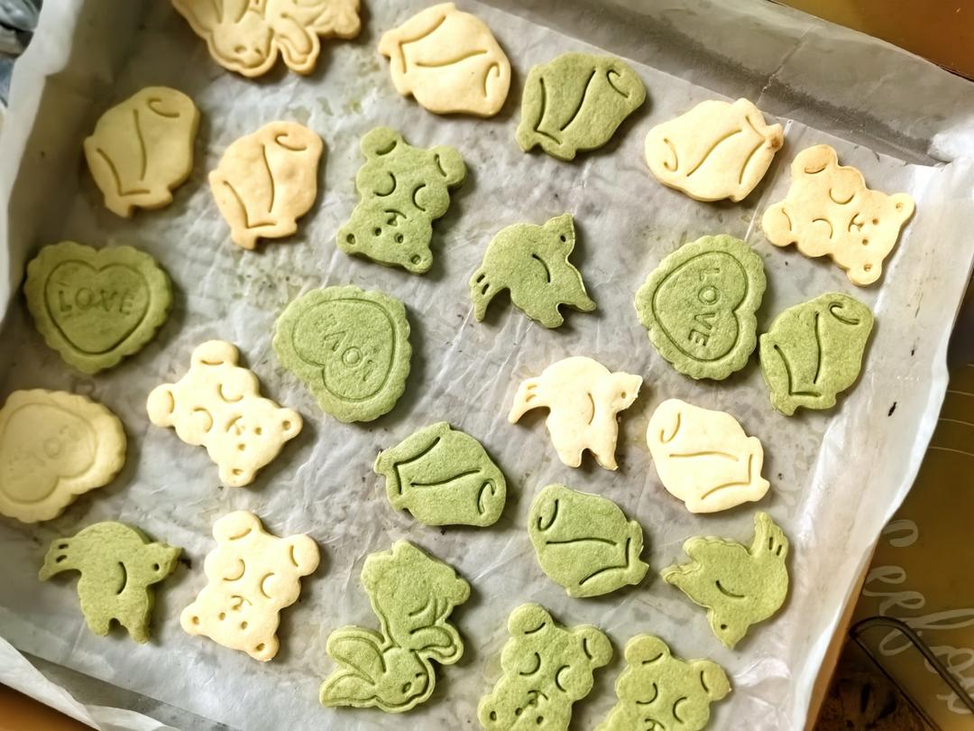 超简单🔥圣诞压纹曲奇饼干🎄原味巧克力抹茶三种口味