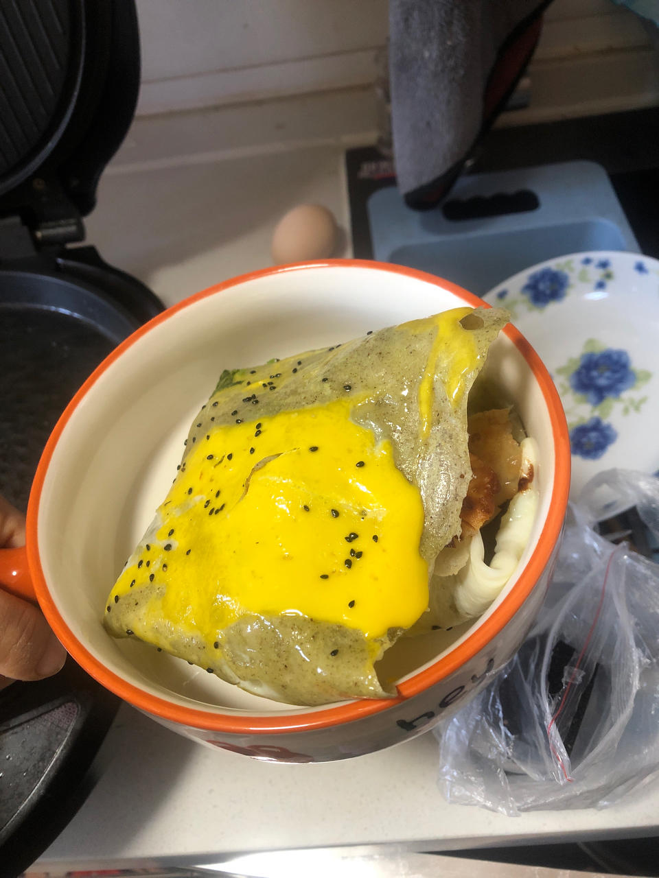 杂粮煎饼里的脆饼