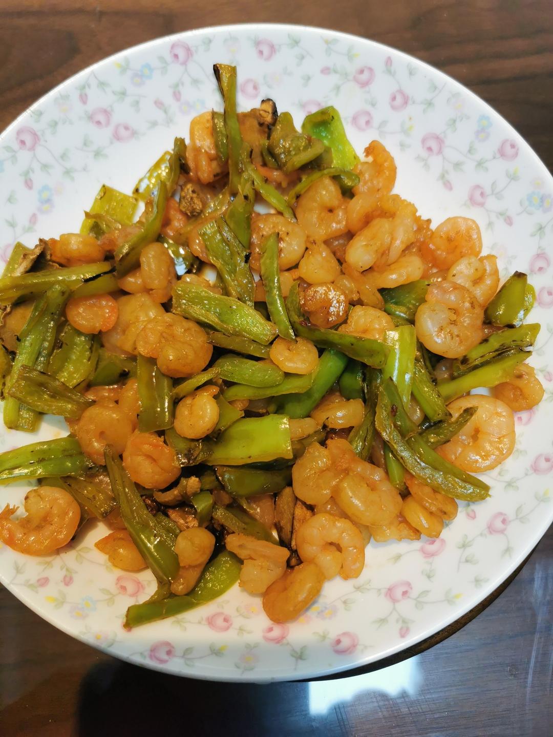 青椒炒虾仁