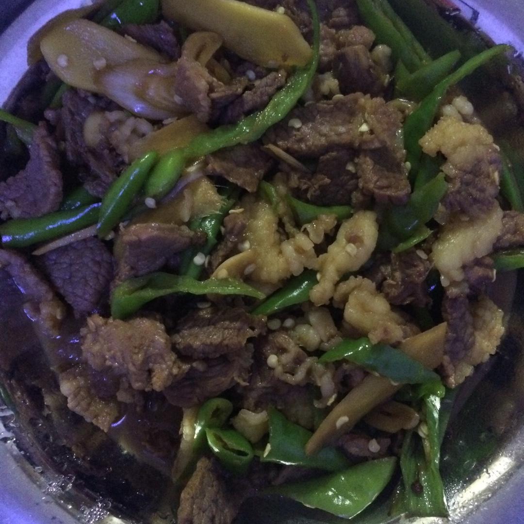 香菜炒麻辣羊肉