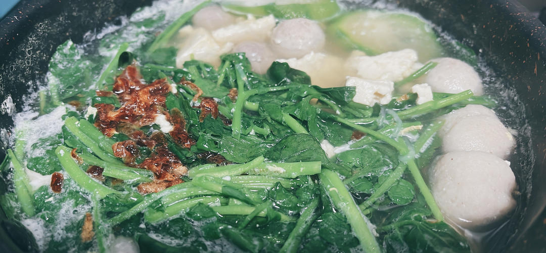 丸子西洋菜油豆腐汤
