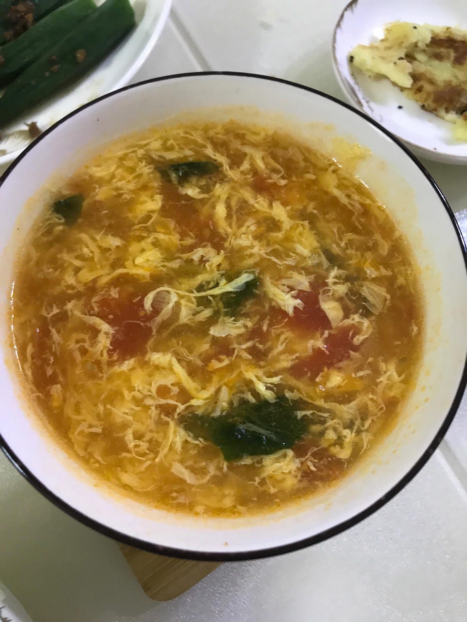 番茄菠菜鸡蛋汤