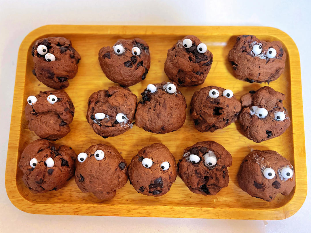 可可巧克力豆小餐包——复刻健康面包计划7