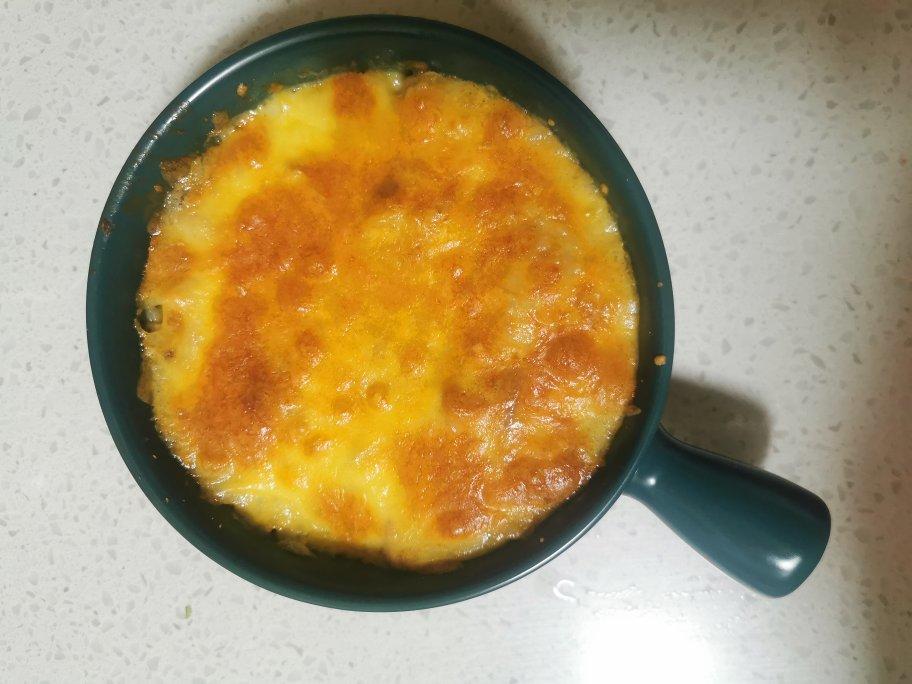 奶油蘑菇培根焗饭