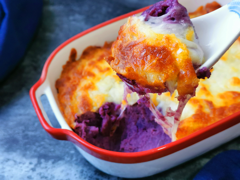 自制焗紫薯，绵软香甜又拉丝，好吃得停不下来的做法 步骤6