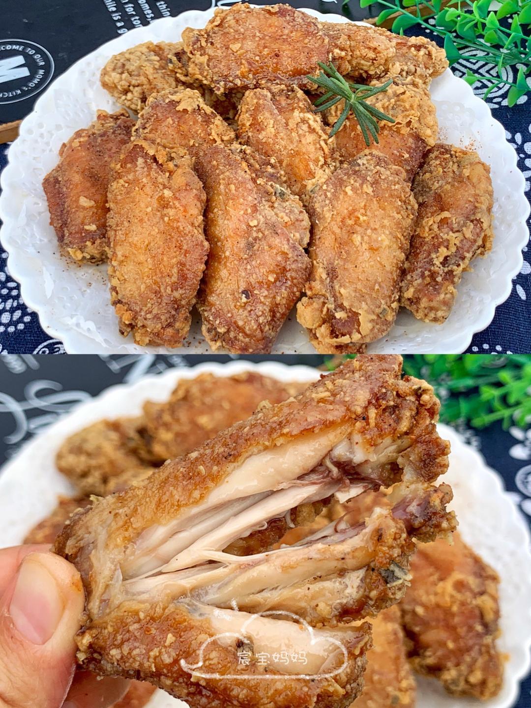 好吃到舔手指蒜香炸鸡翅❗️外酥里嫩❗️的做法