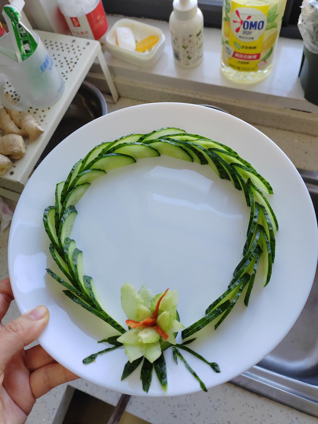 年夜饭系列之黄瓜花拼盘