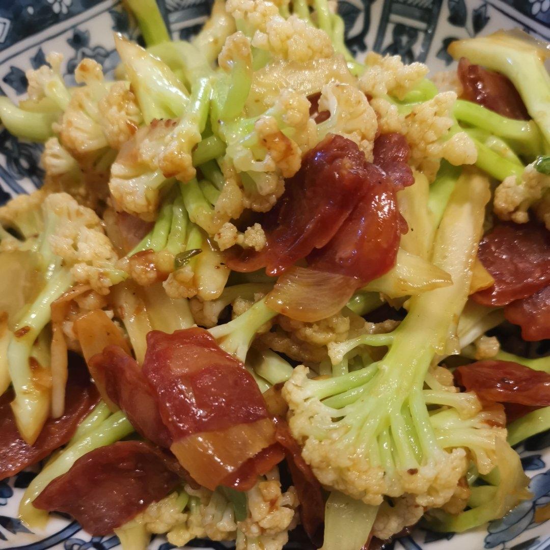 虾酱炒有机花菜