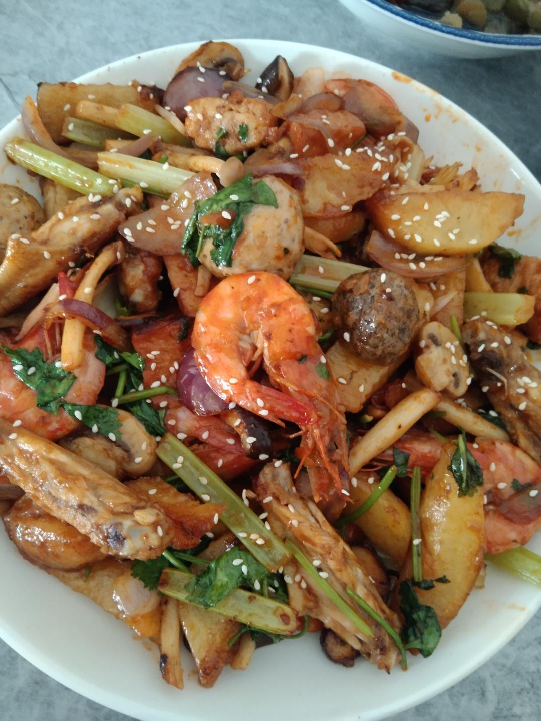 干锅鸡翅虾