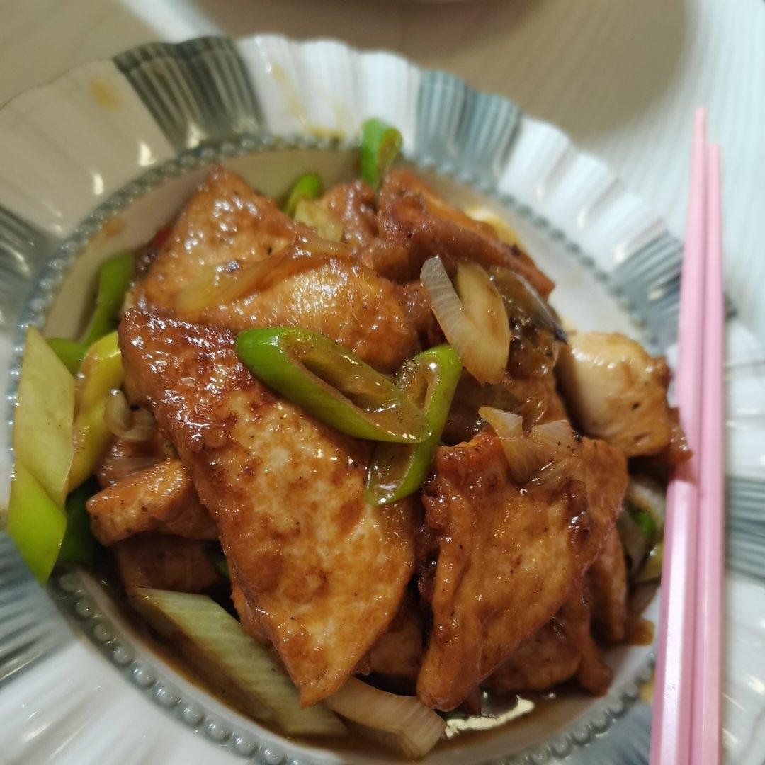 大葱烧豆腐