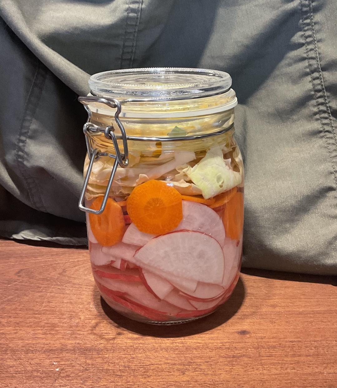 粉红色的❗️夏天的简易泡菜‼️