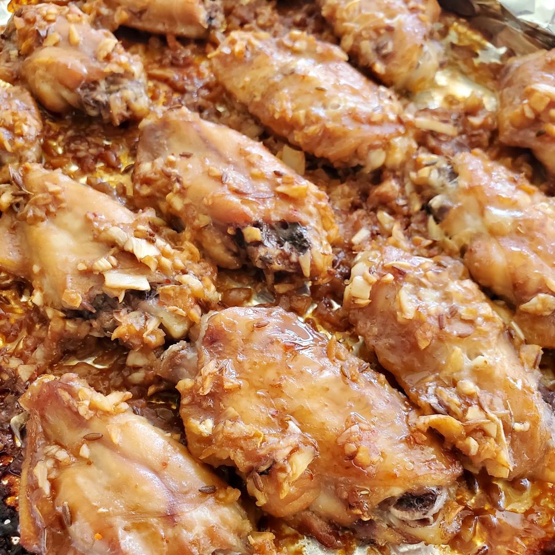 蒜香烤鸡翅根