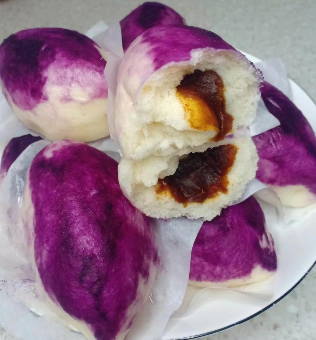 紫薯豆沙包