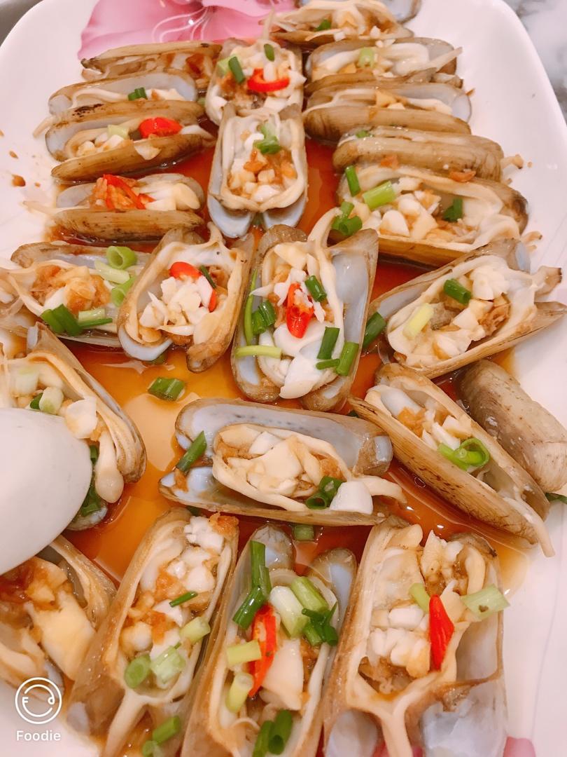蛏子清洗和清蒸的完美教程