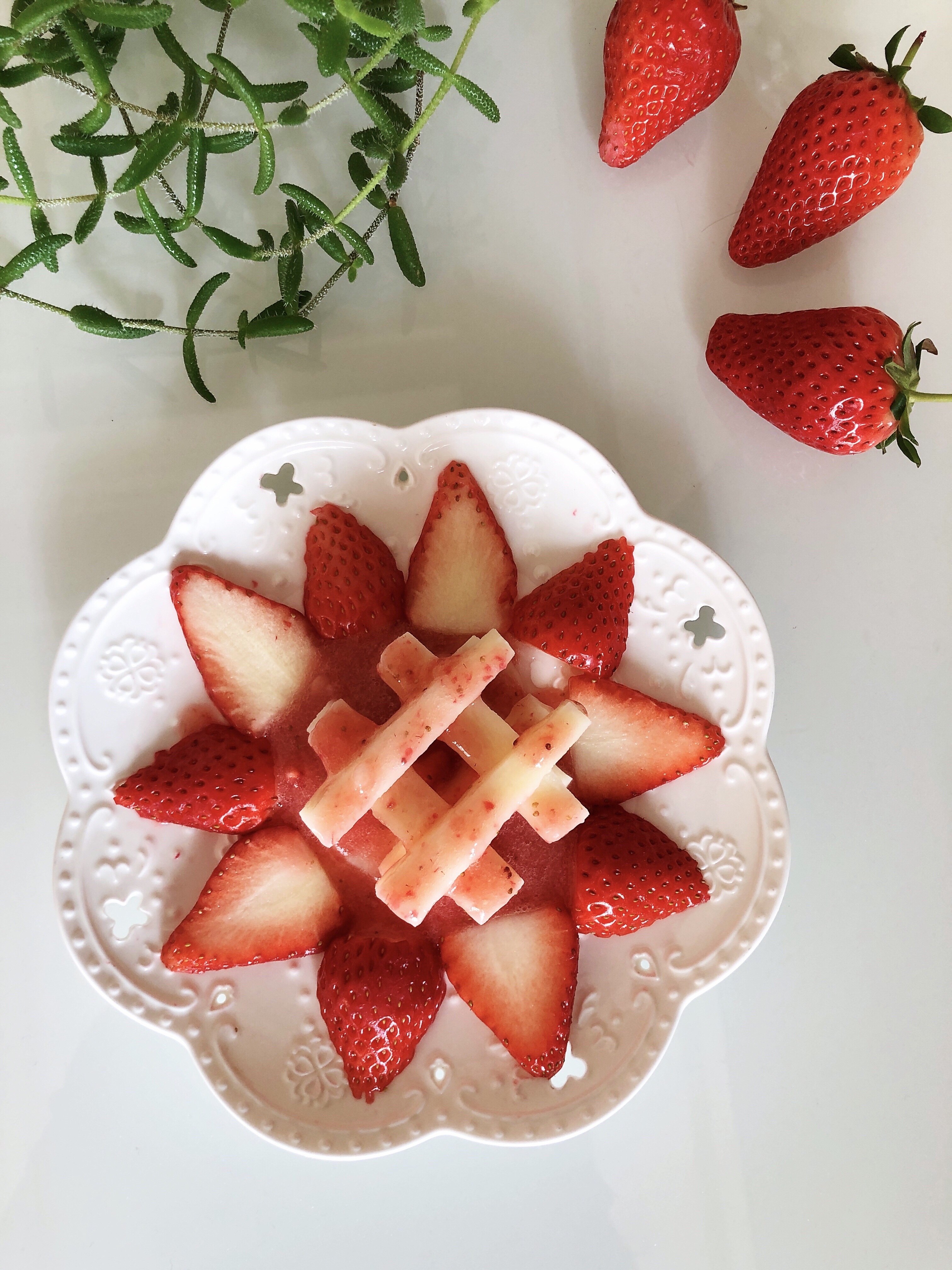 草莓🍓山药拼盘的做法