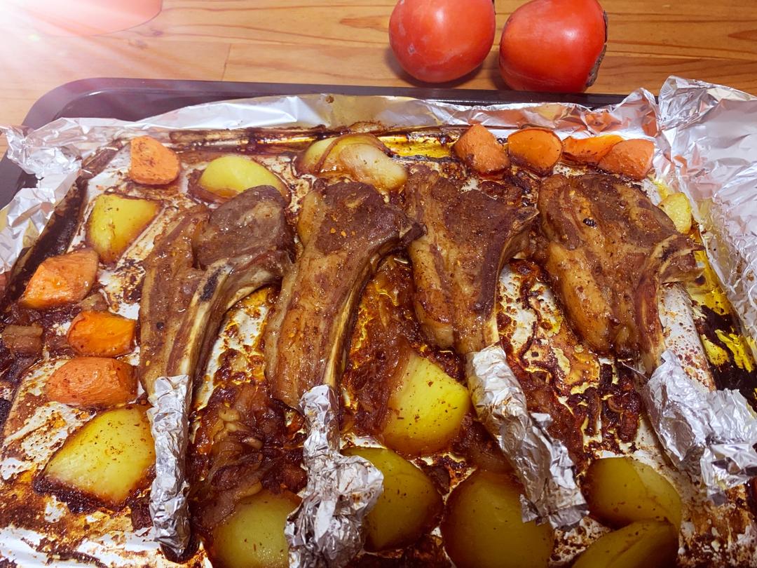 超好吃的烤羊排烤箱版